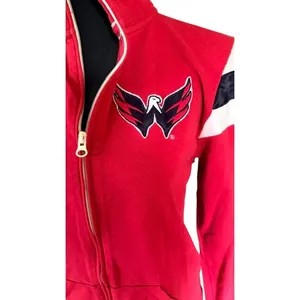 ’47 Brand Washington Capitals Women’s Full Zip Jacket Red Large NHL thumbnail 4