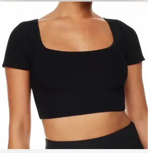 Aritzia Babaton Sculpt Knit Square Neck Cropped Top thumbnail 1