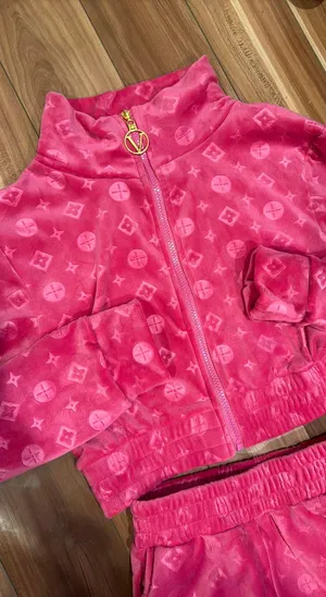 Pink Velvet Track Suit Set thumbnail 2