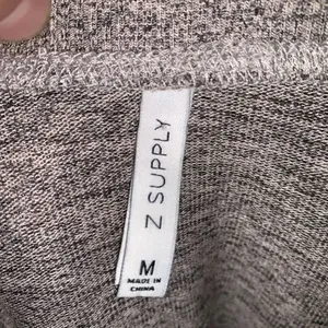 Z Supply heathered gray drape neck M boyfriend sweater thumbnail 3