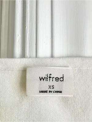 Aritzia Wilfred White Puff Sleeve Square Neck Crop Top thumbnail 4