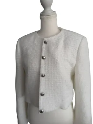 REFORMATION White Buttoned Blazer Jacket Size Small thumbnail 6