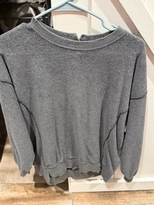Aerie Sweater Oversized Crewneck grey thumbnail 1