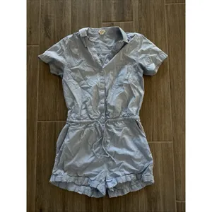 Wilfred Free Zero Blue Short Button Romper w/ Pockets thumbnail 2