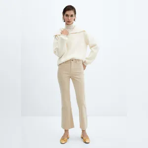 Mango Cream-Colored cropped flared Corduroy Jeans‎ thumbnail 12
