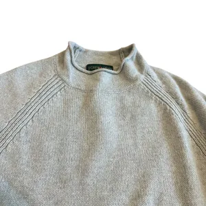 J. Crew Always Light Blue Merino Wool Pullover Sweater Mock Neck Cozy Sz Small thumbnail 2
