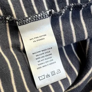 Lilla P Half Elbow Sleeve Boat Neck Striped Shirt Size Small thumbnail 2