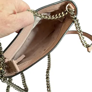 Kate Spade Polly Small Convertible Crossbody Blush Pink Leather Handbag Chain thumbnail 8
