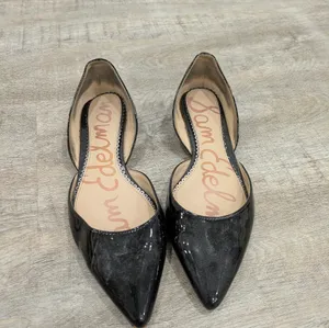 Sam Edelman Rodney Black Patent Leather D'Orsay Flats Size 6 thumbnail 2