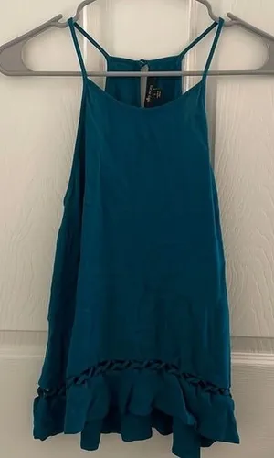 Ella Moss Blue Spaghetti Strap Tank size Small thumbnail 1