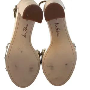 EUC Sam Edelman Leather Yaris Heeled Sandals Gold with Pearls Size 8.5 thumbnail 8