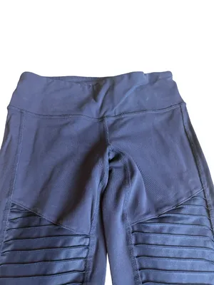 Alo Yoga High-Waisted Moto Leggings Navy Stretch Ankle Length Workout Size XS thumbnail 3