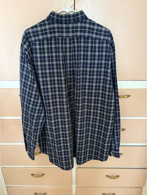 Polo by Ralph Lauren Whitfield Men’s XL Blue Plaid - Button Front Shirt 100% Cotton thumbnail 3
