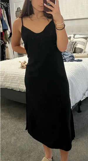 See You Monday Black midi dress thumbnail 1