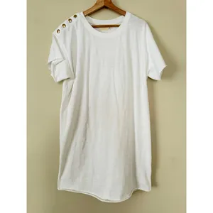 Anthropologie x Nation LTD Women's Dress Rowan T-Shirt Mini Cotton M‎ White Gold thumbnail 5
