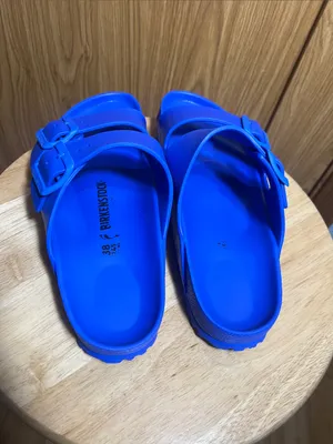 Birkenstock Unisex Bright Blue Two-Buckle EVA Sandals thumbnail 3