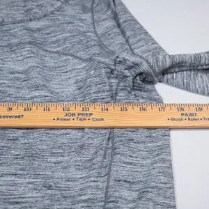 Lululemon Cypress Kiss Long Sleeve Top Women Size 12 Grey Space Dye Thumbholes thumbnail 7