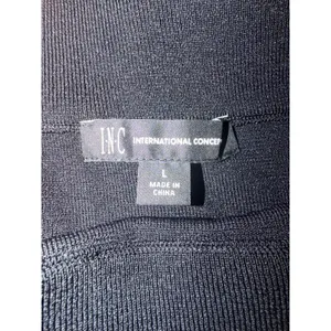 INC International Concepts Skirt Womens Size L Black Studded Asymmetric thumbnail 2