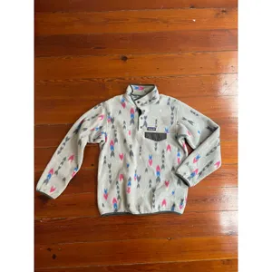 Patagonia Synchilla Snap-T Pullover Fleece Womens M Gray Print Lightweight thumbnail 5