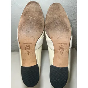 Talbots Block‎ 1.75" Heel Pumps Criss Cross Straps Classic Shoes 7.5N Cream thumbnail 8