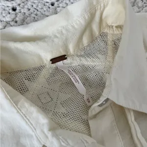 Free People Gauze Sleeveless Lace Tunic Top Cream (Medium) thumbnail 3