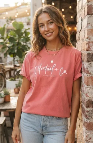 Comfort Colors Coral Logo Short Sleeve Tee thumbnail 1