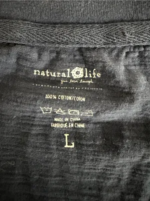 NATURAL LIFE Relaxed Fit 100% Cotton Deep V-Neck Johnnie Jumpsuit Size L thumbnail 7