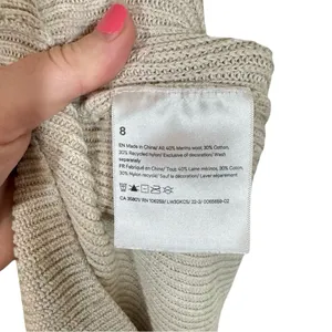 Lululemon Merino Wool-Blend Ribbed Turtleneck Sweater Heathered Natural Ivory thumbnail 9