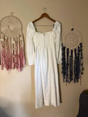 Reformation Isaac Midi Dress White Size 4 thumbnail 5