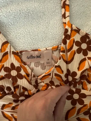 Willow & Root Floral Ruffle Top thumbnail 3