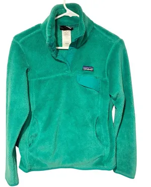 Patagonia Size Small Re-Tool‎ Snap T Plush Fleece Pullover Kangaroo Turquoise thumbnail 1