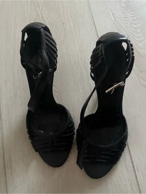 BCBGirls Black Strappy Open-Toe Heels thumbnail 4