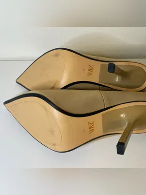Zara NWT‎ Women’s Pointed Toe High Heels Pumps in Light Tan Size 7.5 thumbnail 10