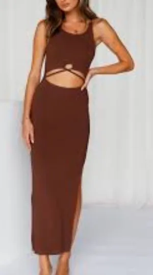 Oh Polly Princess Polly brown tank midi dress thumbnail 1