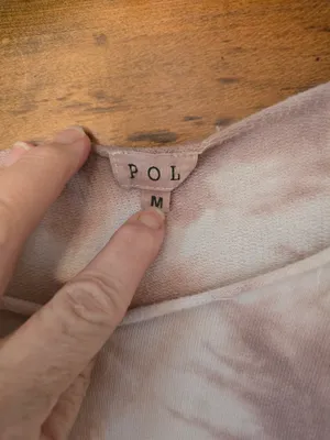 O POL Pink Tie-Dye Lightweight Women’s Pullover Sweatshirt Medium thumbnail 4