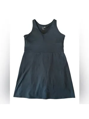 Gap Fit Black Active Wear Dress Built-In Shorts Padded Size‎ Large EUC thumbnail 2