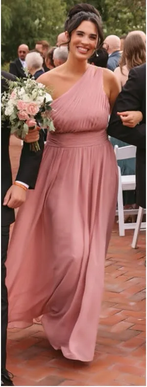 Azazie Bridesmaid Dusty Rose Dress thumbnail 1