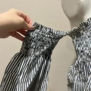 Faithfull The Brand Women's Off-Shoulder Striped Crop Top Size M thumbnail 7
