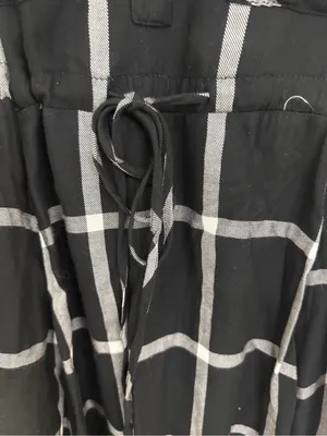 Altar'd State Black and White Windowpane Midi Shirt Dress Size Small thumbnail 3