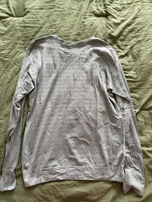 Lululemon Grey Swiftly Breath By Long Sleeve Top Size 8 thumbnail 3