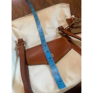 DOONEY & BOURKE Smith Bag *AS IS Nylon Leather Cream Color Purse Tote thumbnail 13