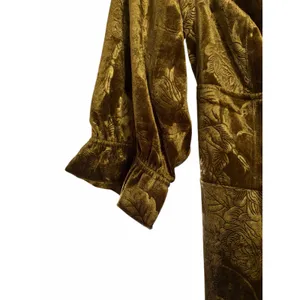 Urban Outfitters Barbaro Velvety Golden Playsuit Romper size Med NEW thumbnail 5