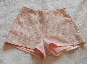 The Clothing Exchange Light Pink White Shorts Pastel Tweed Size Small S Kawaii Chic Trendy Cute thumbnail 2