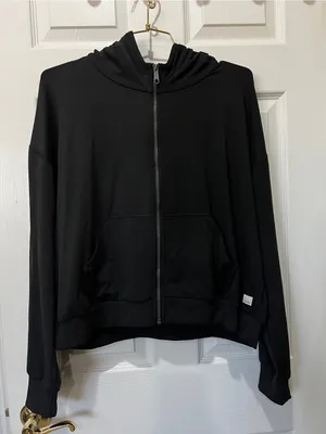 Vuori Women's Halo Modern Full Zip Hoodie Size XL Black Comfy Buttery Soft thumbnail 8