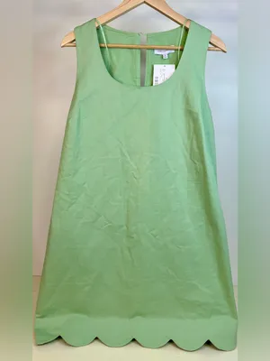 NWT Lost + Wander Pistachio Scallop Hem Rosemary Mini Dress thumbnail 2