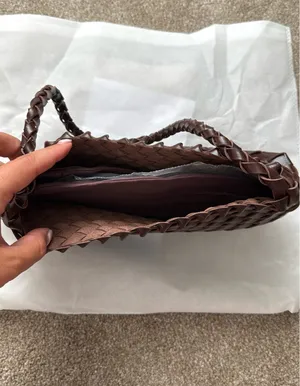 Woven Shoulder Handbag Brown thumbnail 3