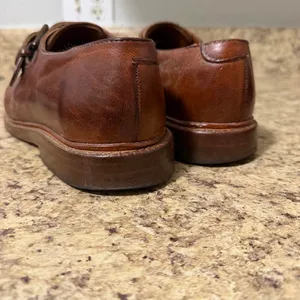 Allen Edmonds Lubbock Men 9 D Brown Leather Monk Strap Dress Shoes USA 8032 Oxfords Loafers Preppy Old Money thumbnail 6