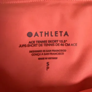 Athleta Ace Tennis Skort 15.5 Coral Pink Active Skirt Built-in Shorts Small thumbnail 4