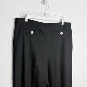 NWOT Ann Taylor The Button Trim Sailor Wide-Leg Pant Black Size‎ 14 Workwear thumbnail 7