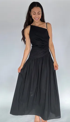 Linen Dress Black thumbnail 1